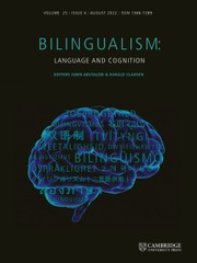 Portada de Bilingualism: Language and Cognition