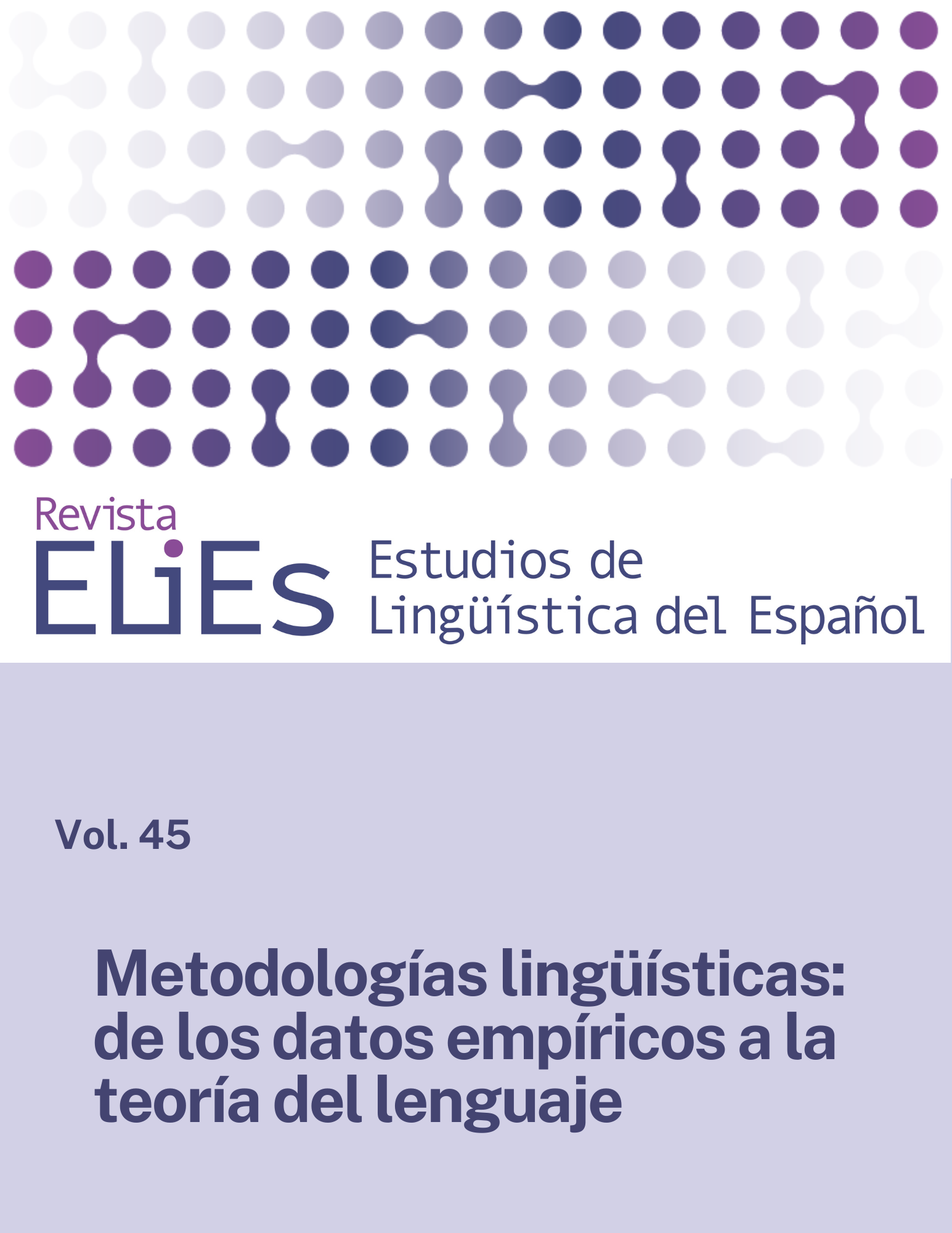 Portada de Estudios de Lingüística del Español