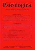 Psicológica: Revista de metodología y psicología experimental Portada de Psicológica: Revista de metodología y psicología experimental